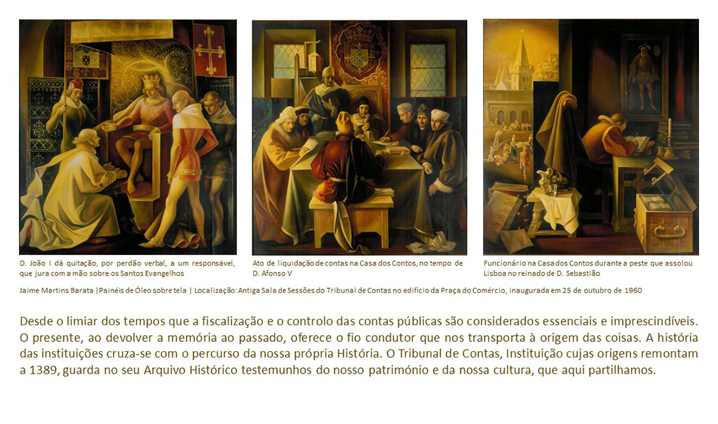 3 Painéis de Óleo sobre tela de Jaime Martins Barata Localizados na Antiga Sala de Sessões do Tribunal de Contas